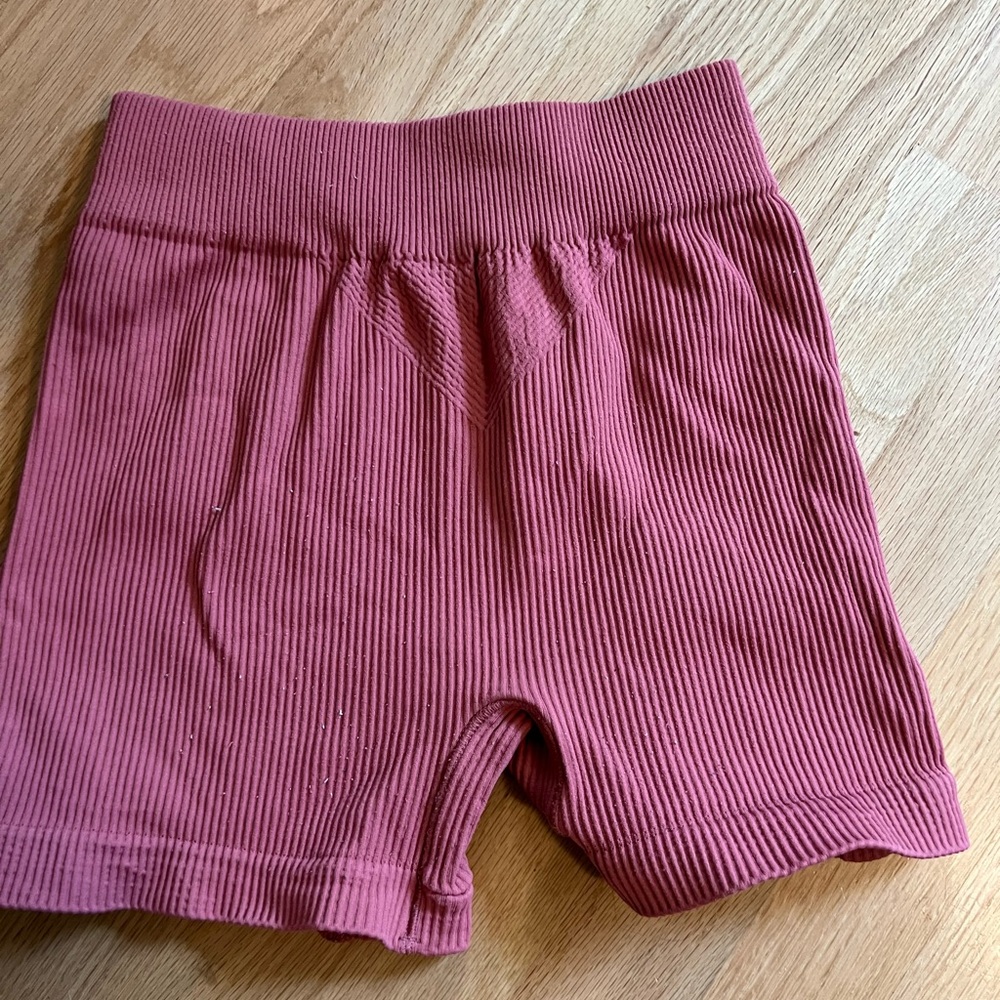 Free people Ribbed Pink Shorts - Picture 3 of 4